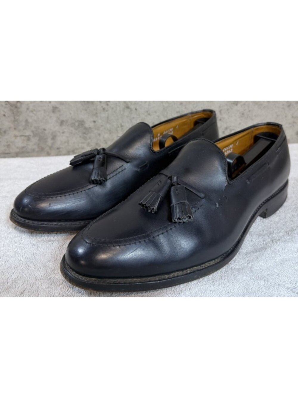 Allen Edmonds Iconic GRAYSON Mens Black Leather Tassel Loafers 11D Made in USA